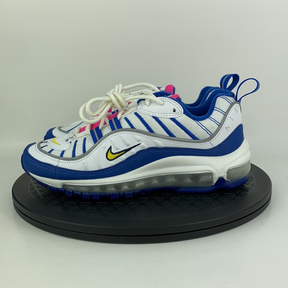 Nike Air Max 98 GS White/Blue Athletic Running Shoes BV4872-101 Women's Size 5.5 - Picture 8 of 12